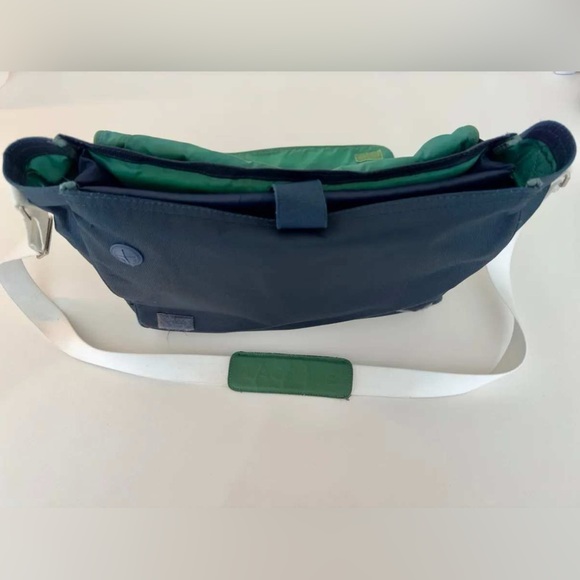 Vintage Lacoste Izod Retro Messenger Laptop Shoulder Bag Satchel Nylon - Picture 11 of 16